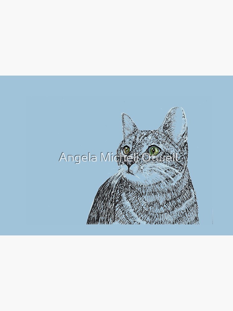 Cat on Blue by ByFitsAndStarts