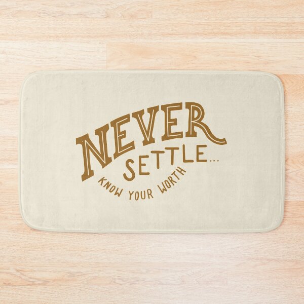 Item preview, Never settle typography text art quote by Word Fandom - wordfandom designed and sold by Kerry Pritchard.