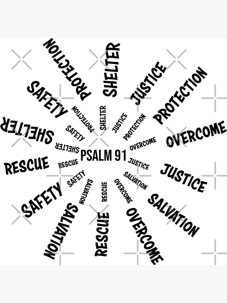 Salmo 91 Impresion De Arte Crist en la Pared Lista Para Colgar in