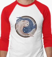 Camiseta ¾ bicolor para hombre pez yin yang, mandala shuiwudao