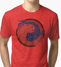 yin yang fish, shuiwudao mandala Tri-blend T-Shirt