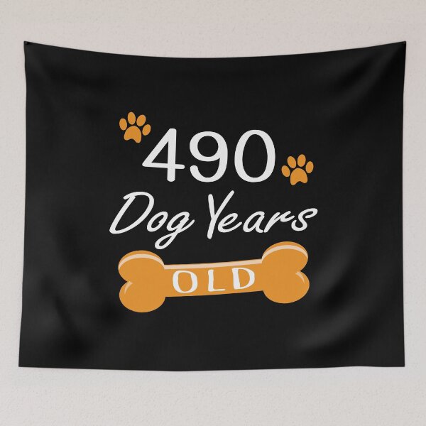 Item preview, 490 Dog Years Old Funny 70th Birthday Puppy Lover design designed and sold by Grabitees.