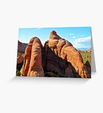 Climbing in Arches Greeting Card