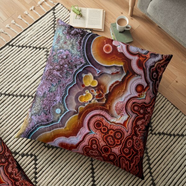 Crazy lace agate Floor Pillow
