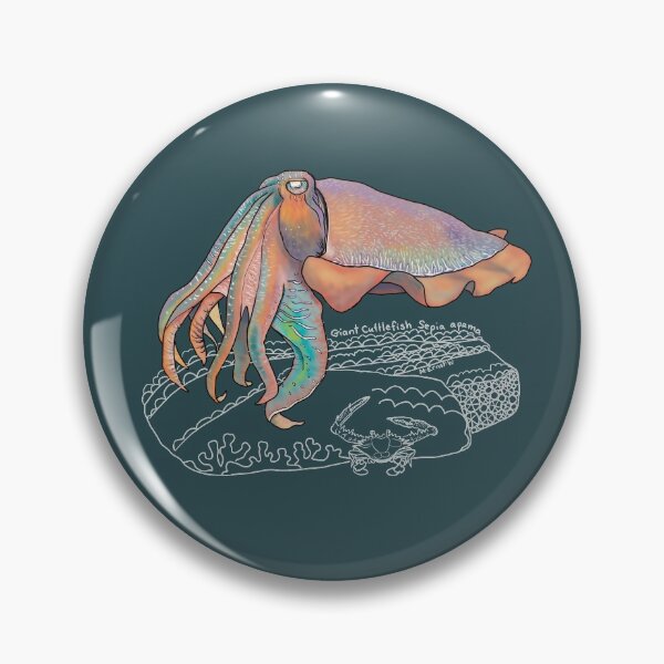 Item preview, Cuttlefish Doodle-dark background designed and sold by mernstw.
