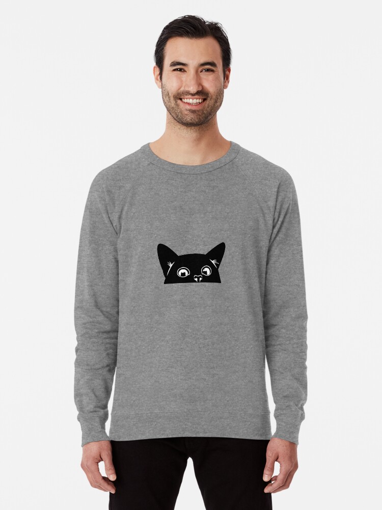 Peeking cat sweatshirt Clearance