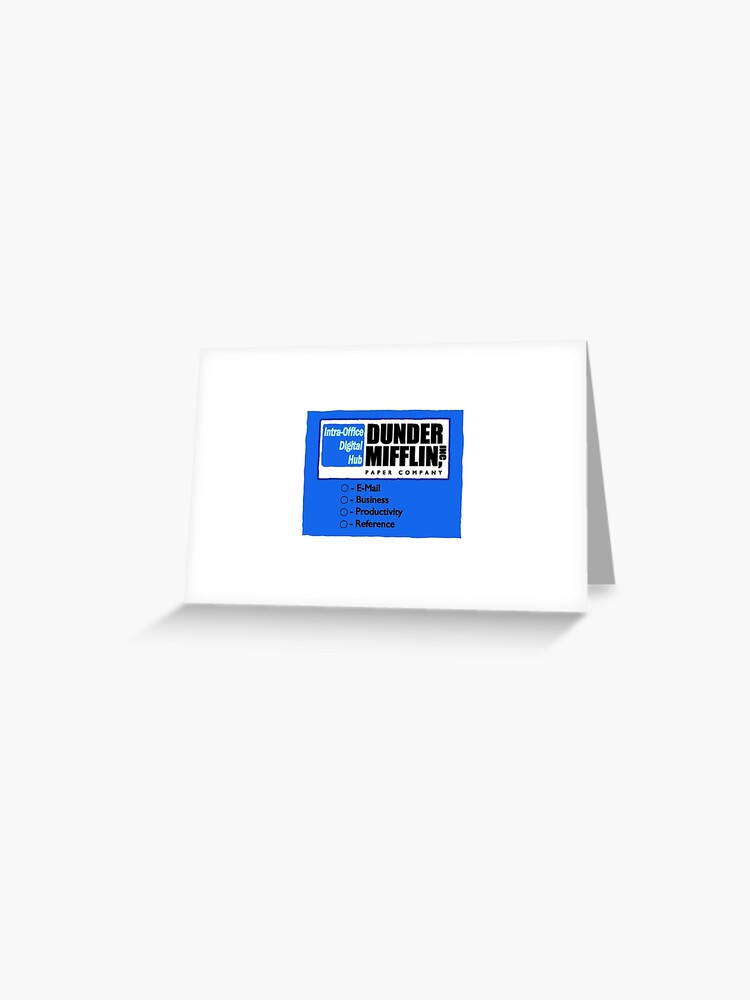 dunder mifflin computer wallpaper Greeting Card for Sale by jserazio1