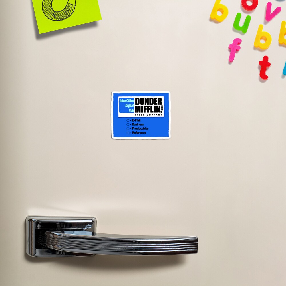 dunder mifflin computer wallpaper Sticker for Sale by jserazio1