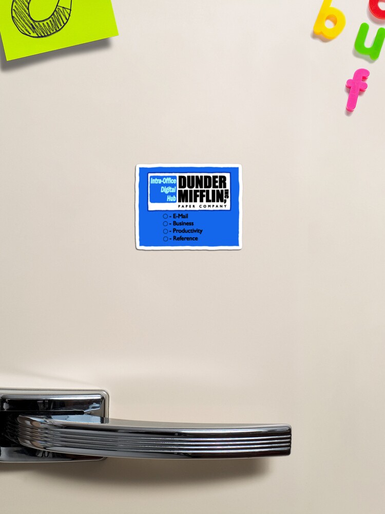 dunder mifflin computer wallpaper Greeting Card for Sale by jserazio1