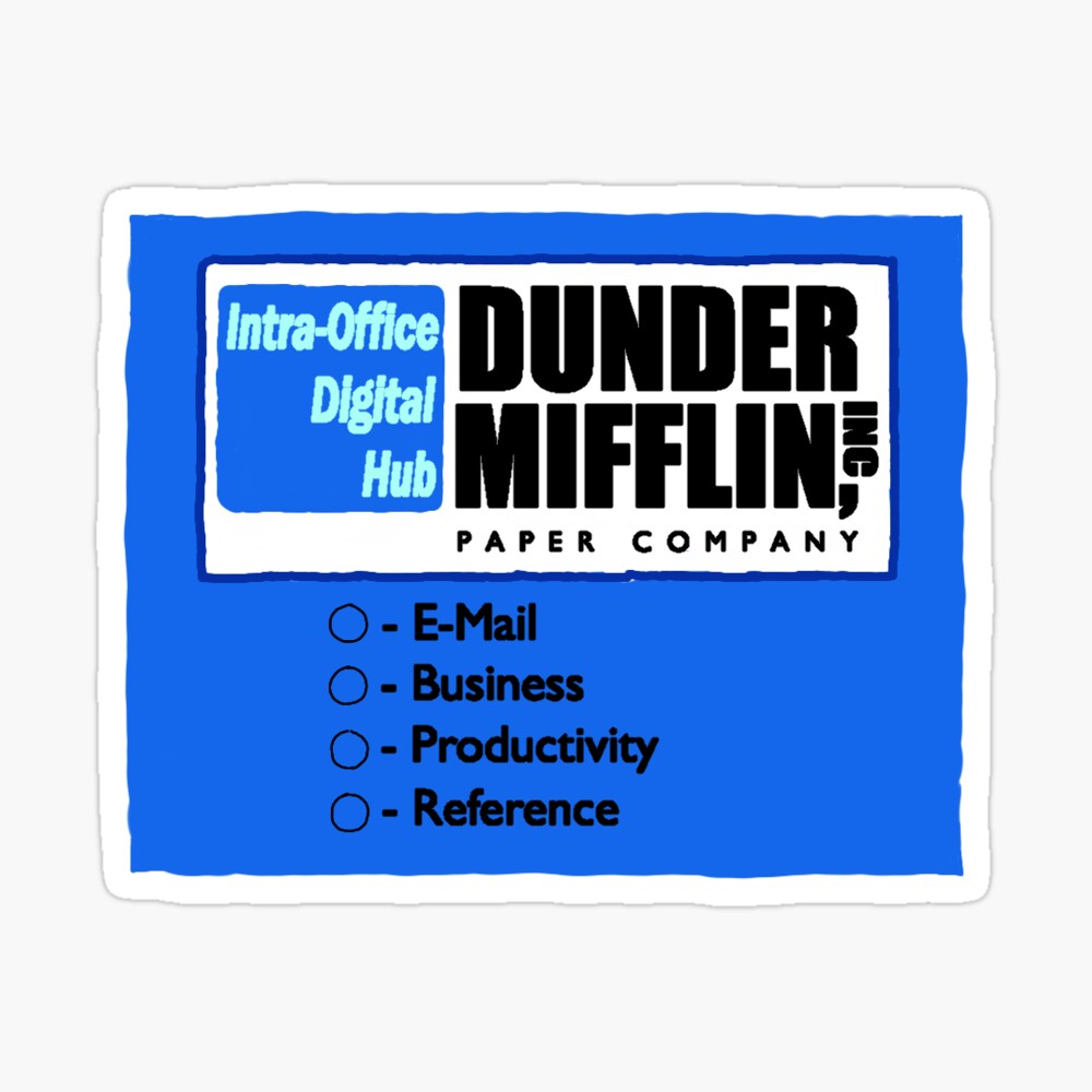 dunder mifflin computer wallpaper Sticker for Sale by jserazio1