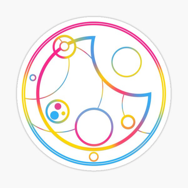 Pansexual in Circular Gallifreyan Sticker