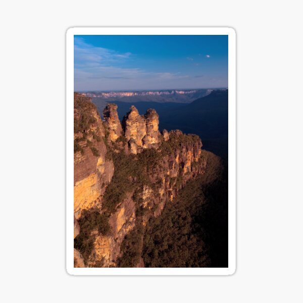 Three Sisters at sunset, Blue Mountains, Australia Sticker
