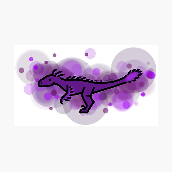 Item preview, Purple Velociraptor- Rainbow Dinosaurso Series designed and sold by CelticDragoness.