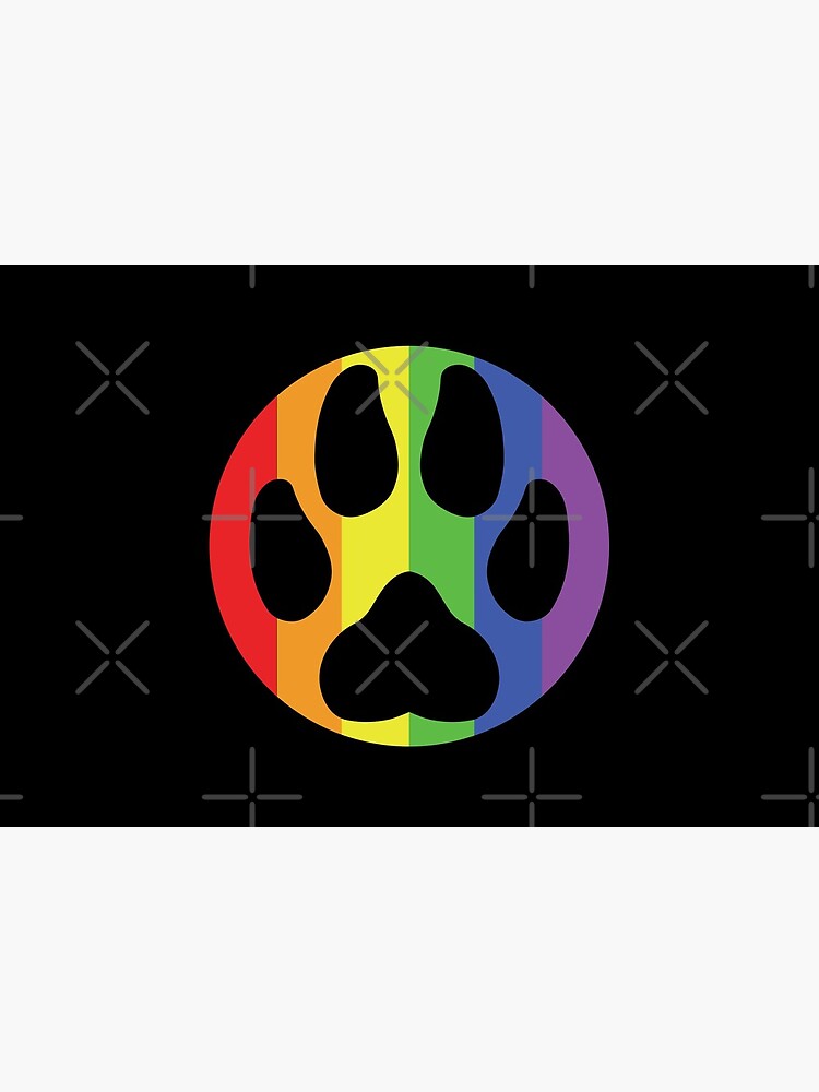 Paw In A Circle Pride Rainbow Mask For Sale By Storm Fox Art Redbubble