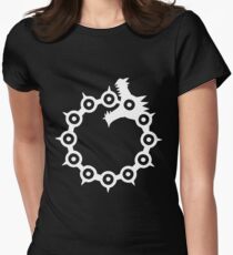 The Seven Deadly Sins - The Dragon Sin of Wrath (White) Women's Fitted T-Shirt