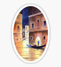 Venice Italy - Evening Gondola Ride Sticker
