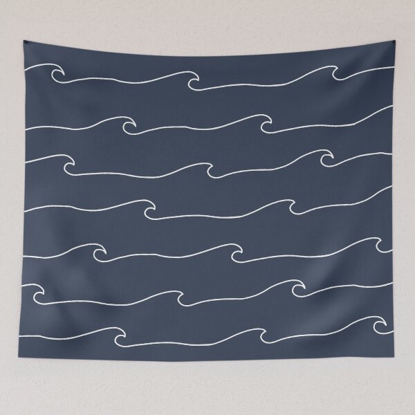 Item preview, Waves & Lines - Pattern - Muted Blue designed and sold by hellocando.