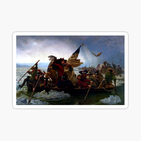 Monster Crossing the Delaware Sticker