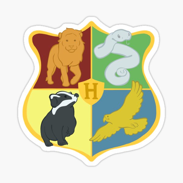 Cute School Houses Crest Sticker