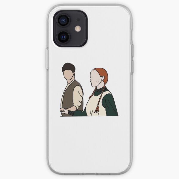 Dibujo de Anne y Gilbert (Fan Art de Netflix) "Anne con una" E " Funda blanda para iPhone