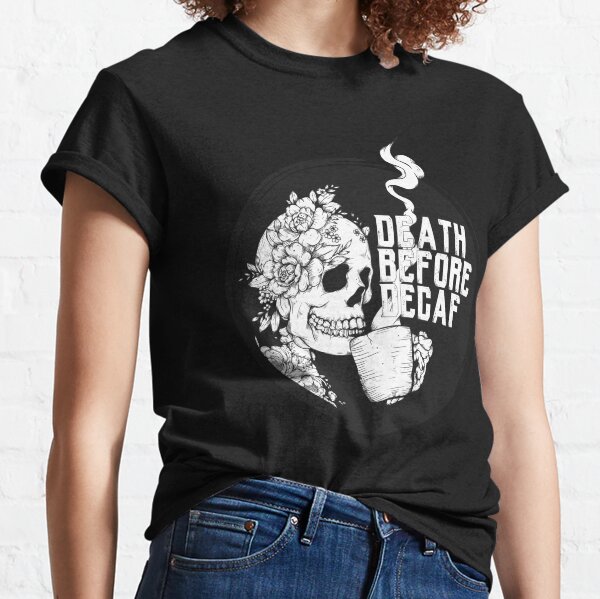 The Ripper Drinking Coffee Shirt Coffee Lover Shirt Gift Coffee Drinking Skeleton Skull Shirt Funny Cool Halloween Shirt For Men Women