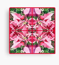 Pink Poinsettia Decor Canvas Print