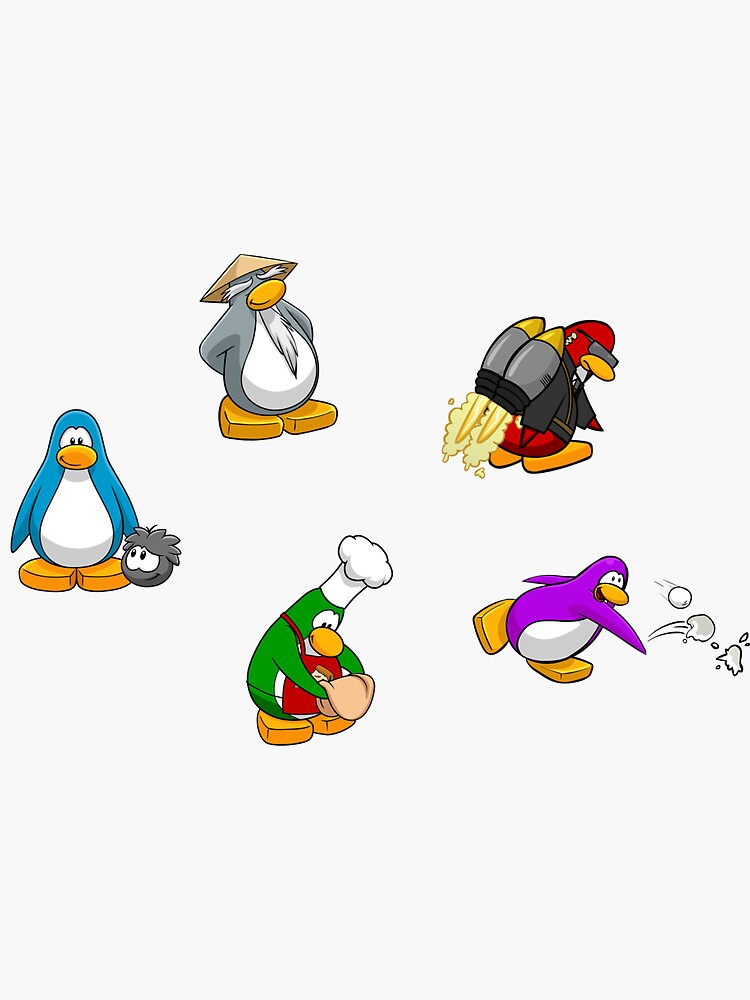 eat the rich - club penguin Sticker for Sale by charlottespice