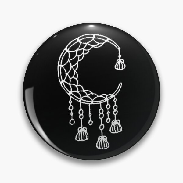 Item preview, Moon Dreamcatcher - Waning Cresent Moon - Sticker White designed and sold by MysticMagpie.