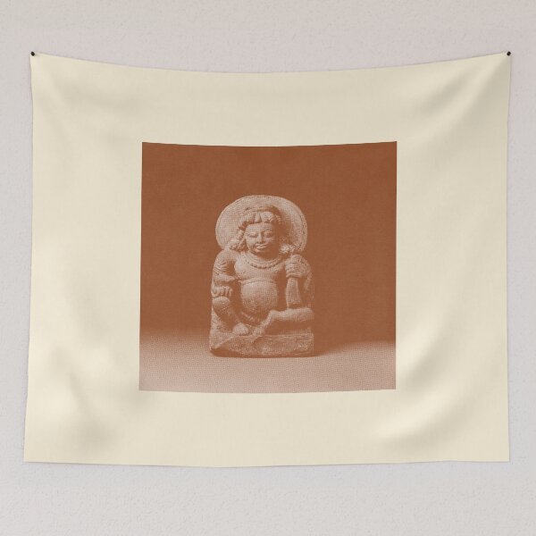 Item preview, Kubera - Hindu God of Wealth - Brown and Cream Halftone Spiritual Magic Dark Witch Astrology Tarot designed and sold by Plastic Memory Archive.