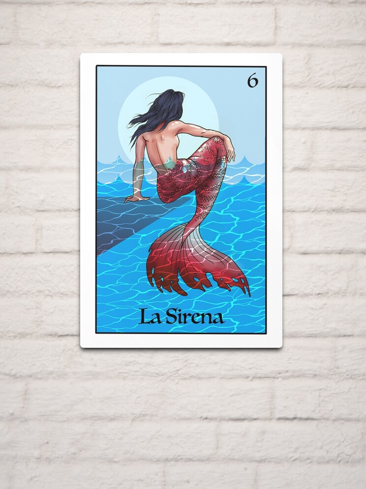 Lotería Mexicana - La Sirena - High resolution image. Illustration about  mexicana, attractive, high, haired, …