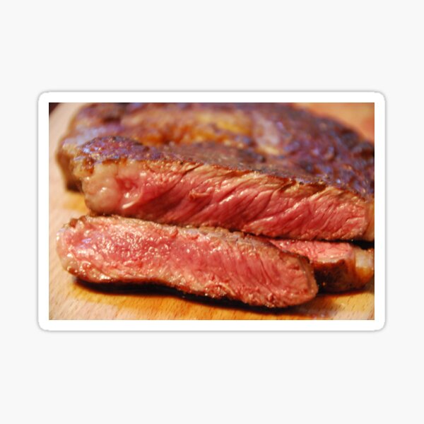 Steak, Steaks, meat gift, Steak socks, Steak mask Sticker