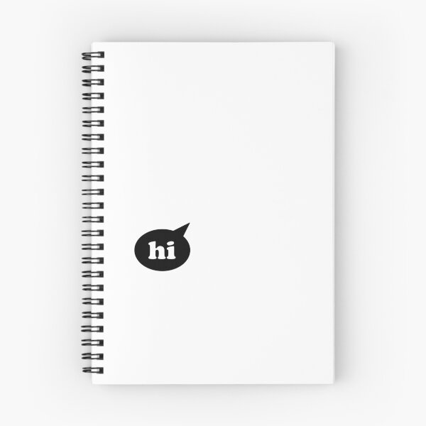 Item preview, Hi - Speech Bubble - Black On White designed and sold by EelPopShop.