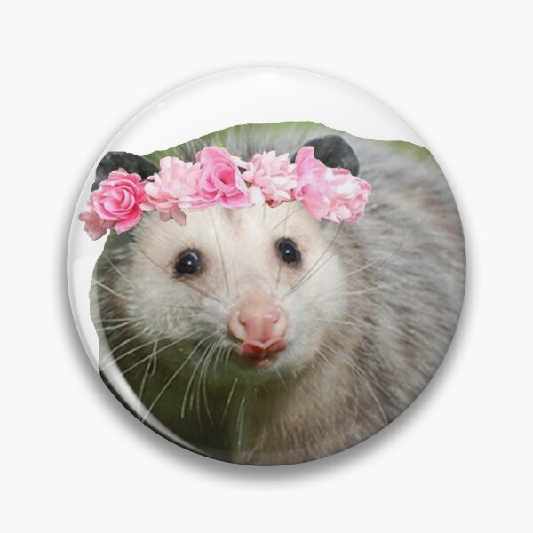 Item preview, Floral Opossum  designed and sold by Brenna Langdon.