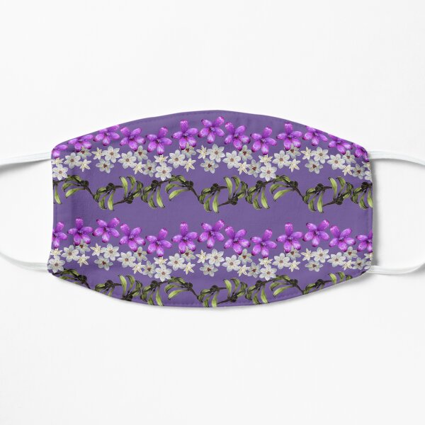 Mixed Floral - Suffragette Colours Flat Mask