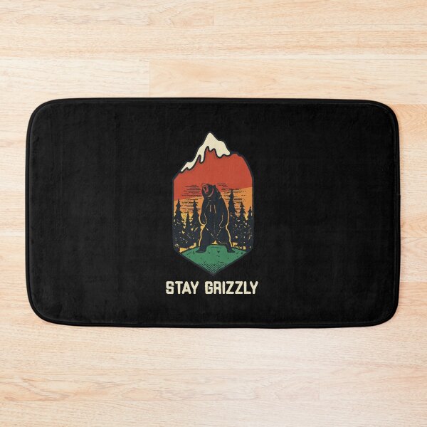 Item preview, Retro Camp Badge Illustration with Grizzly Bear: Stay Grizzly designed and sold by friendlyspoon.