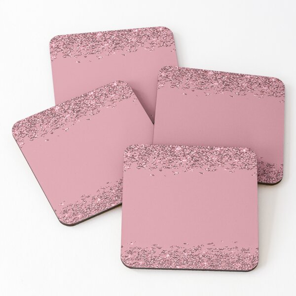 Item preview, Pink Rose Gold Faux Glitter Confetti Shards Flakes designed and sold by CTADesigns.