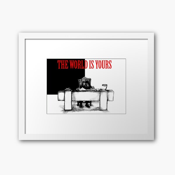 ▷ Scarface - The World is Yours - Tony Montana - Louis Vuitton Golden Frame  by Belart Collective, 2022, Print