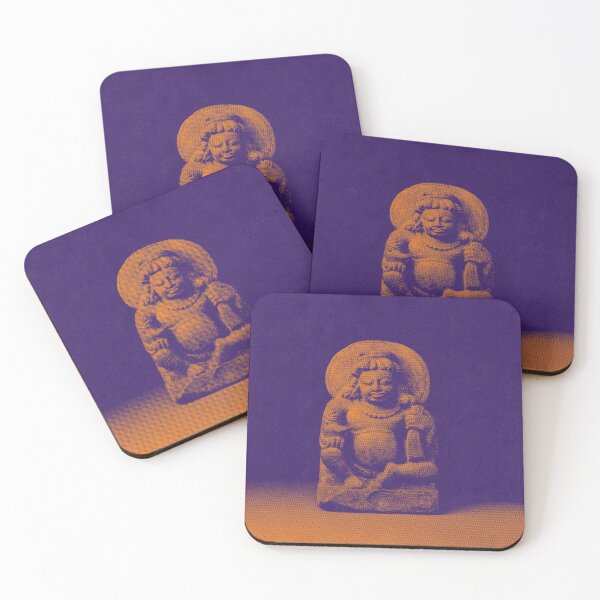 Item preview, Kubera - Hindu God of Wealth - Purple and Orange Halftone Spiritual Magic Dark Witch Astrology Tarot designed and sold by Plastic Memory Archive.