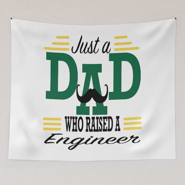 Item preview, Just a DAD who raised a Engineer for Father's Day Fitted T-Shirt designed and sold by Bola06.