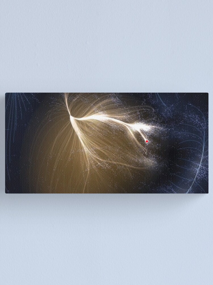 Alternate view of The #Laniakea #Supercluster, #Cosmology, #Astrophysics, Astronomy Canvas Print
