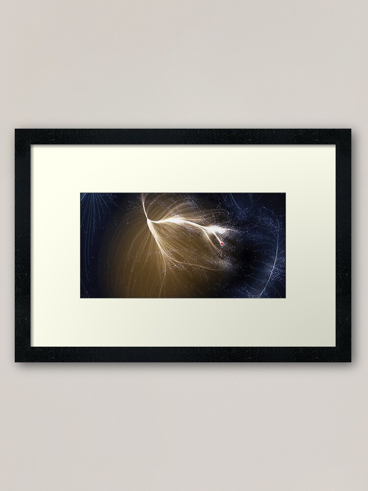 Alternate view of The #Laniakea #Supercluster, #Cosmology, #Astrophysics, Astronomy Framed Art Print