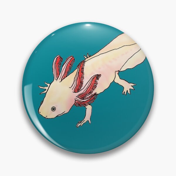 Artikelvorschau, Leuzistischer Axolotl entworfen und verkauft von TinkerandBone.