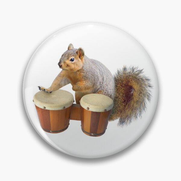 Item preview, Squirrel Playing Bongo Drums designed and sold by catsclips.