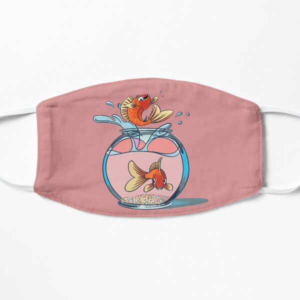Happy Jumping Goldfish Flat Mask