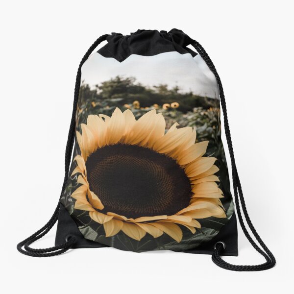 Sunflower Field - Ohio Drawstring Bag