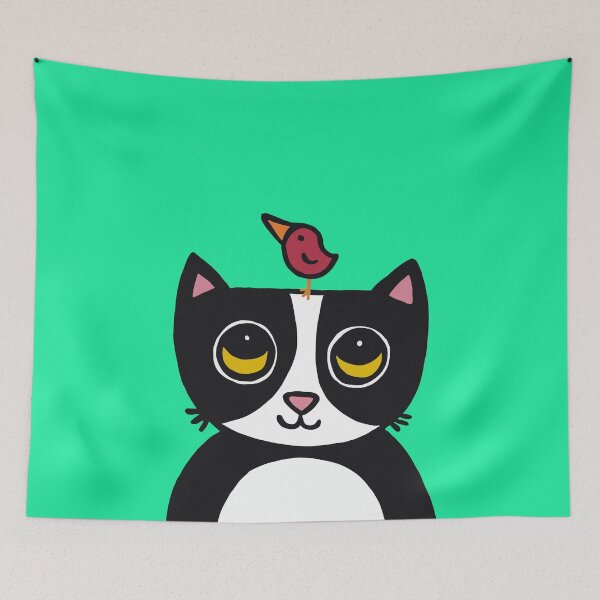 Item preview,  Cat with bird designed and sold by evelyn-at-work.