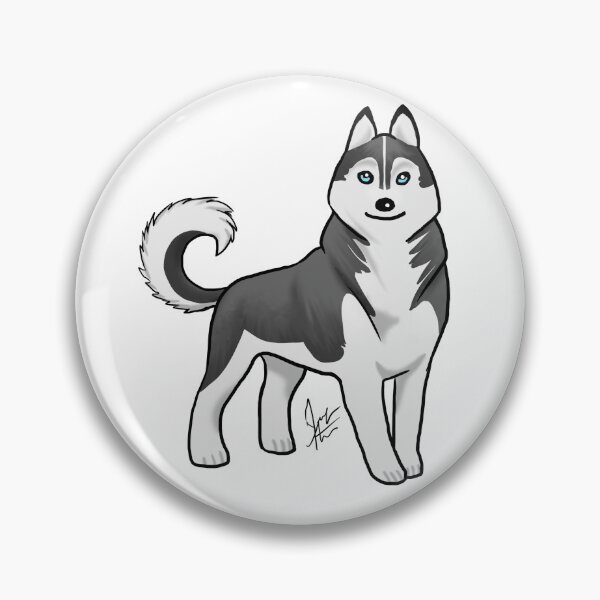 Item preview, Dog - Siberian Husky - Black and White designed and sold by Jennifer Stolzer.
