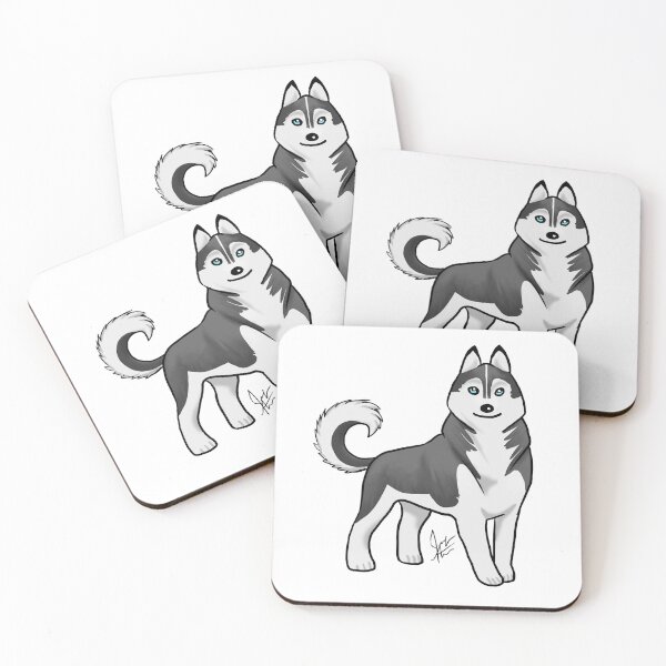 Item preview, Dog - Siberian Husky - Black and White designed and sold by Jennifer Stolzer.