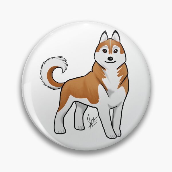 Item preview, Dog - Siberian Husky - Copper and White designed and sold by Jennifer Stolzer.