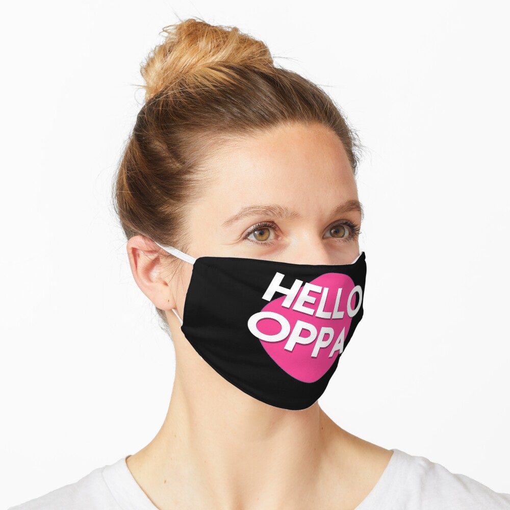Hello oppa cute graphic Mask